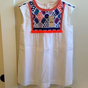 Crewcuts Mexican embroidered sz 4 white dress NWT